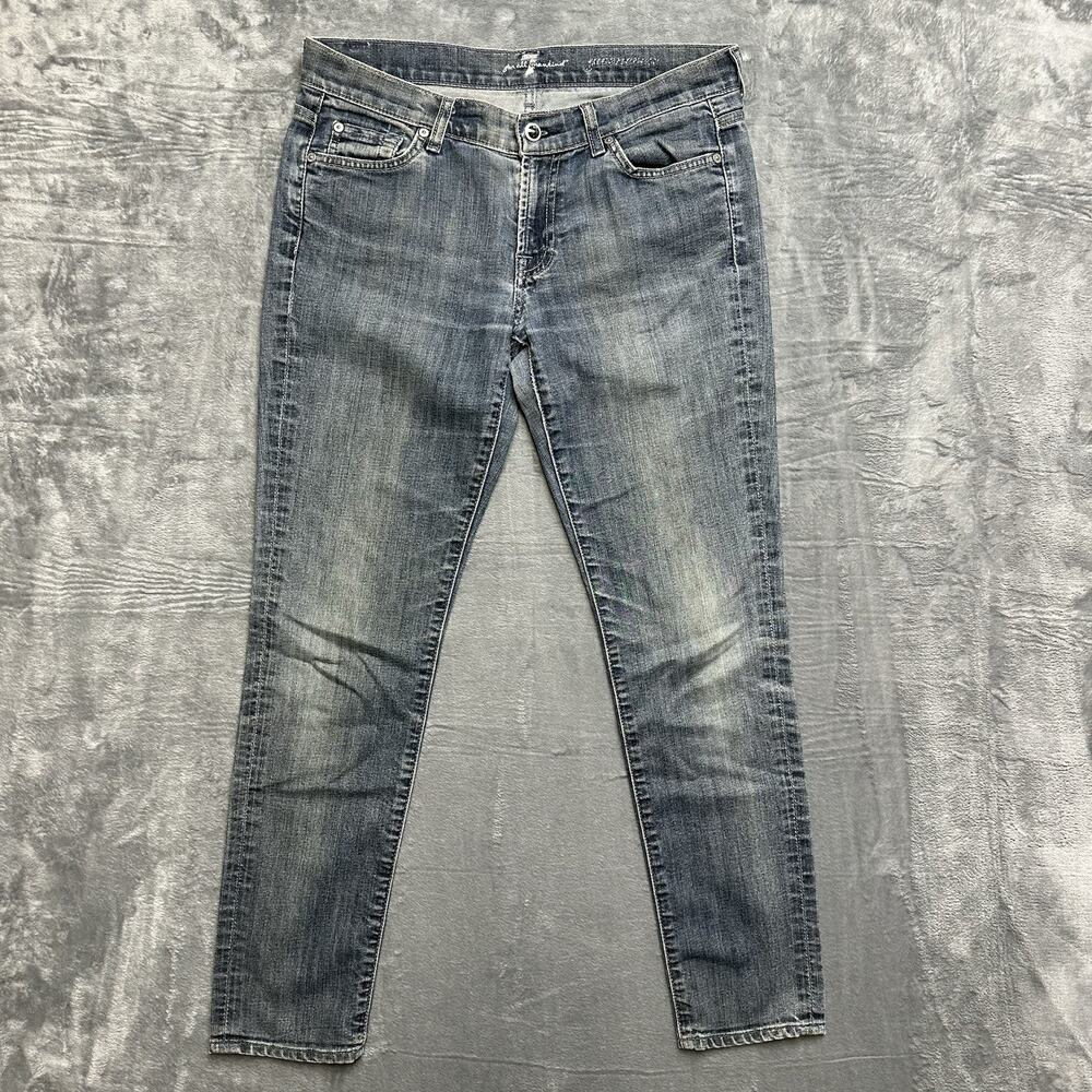 7‎ For All Mankind Skinny Jeans Men's Size 28 Gray Denim